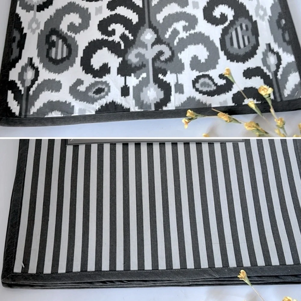 NWT Reversible Placemats Set of 4 - Suburban Home by Duralee - Charcoal …